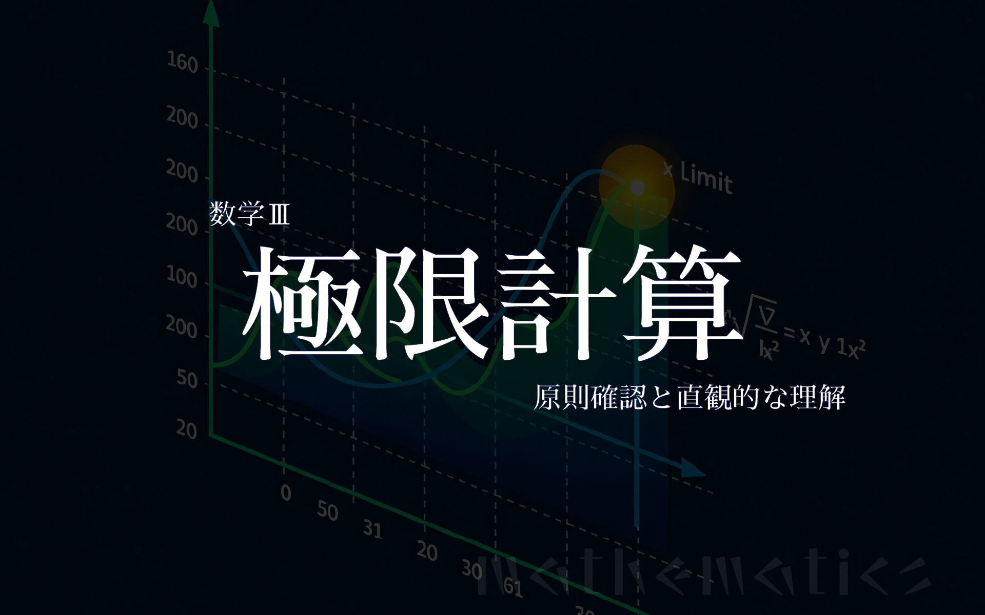 【数学Ⅲ】極限計算の原則確認と直観的な理解をしよう！